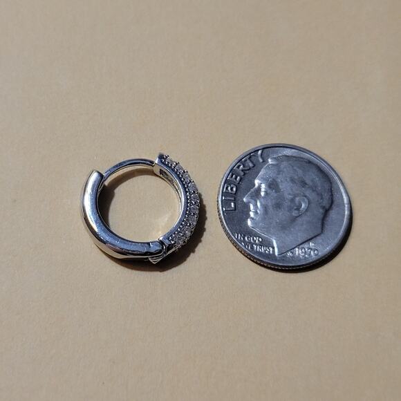 Hoop Zirconia Earrings - Picture 10 of 11